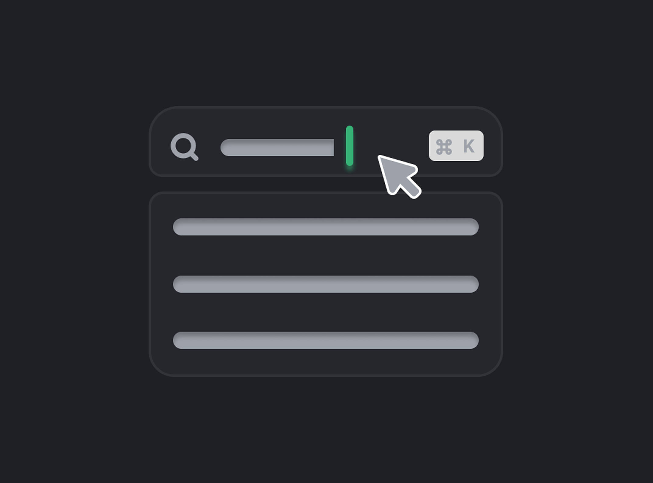 Command Menu components dark