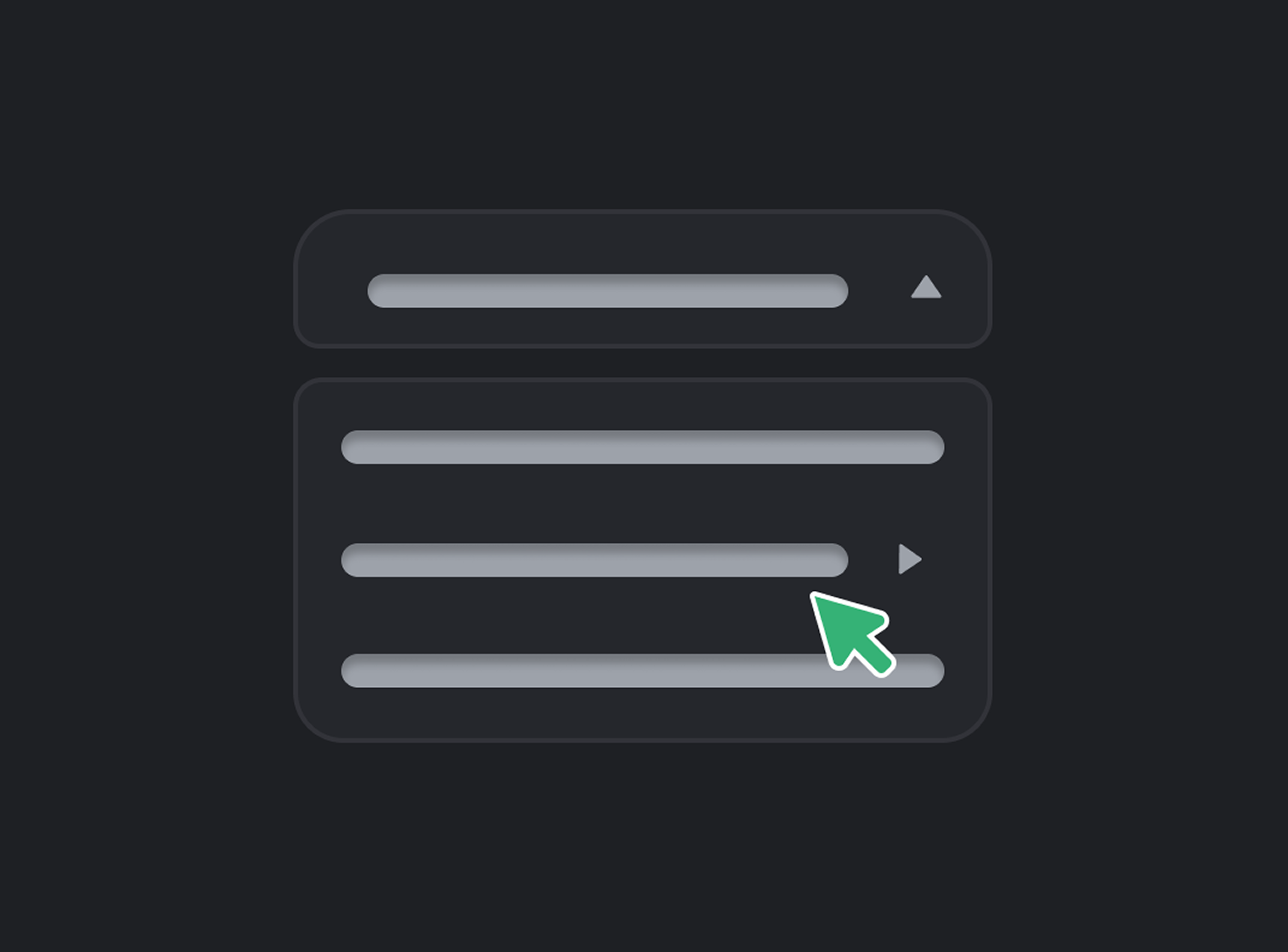 Dropdown components dark